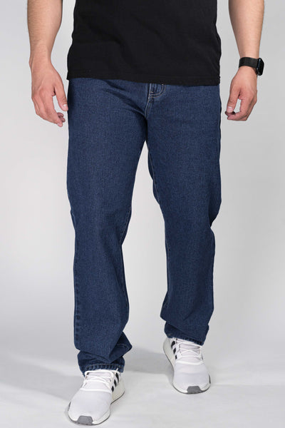 Pantalón Clásico de Mezclilla Stone Obscuro Corte Recto para Hombre