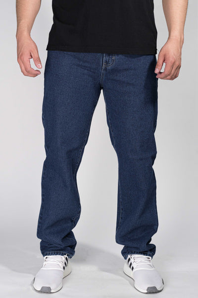 Pantalón Clásico de Mezclilla Stone Obscuro Corte Recto para Hombre