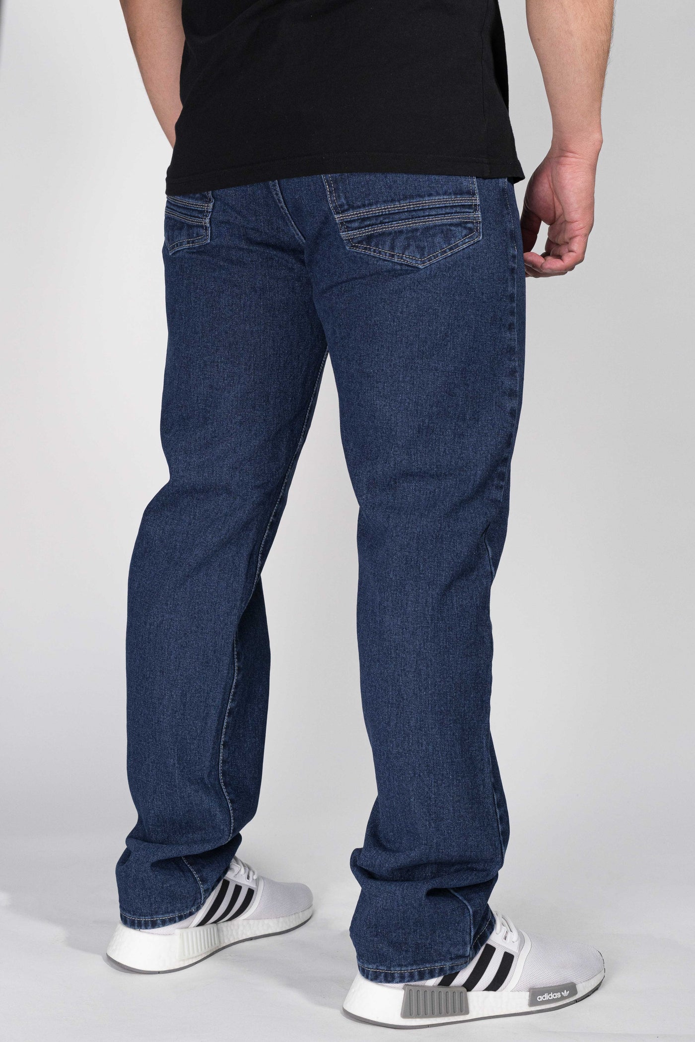 Pantalón Clásico de Mezclilla Stone Obscuro Corte Recto para Hombre