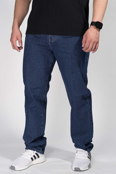 Pantalón Clásico de Mezclilla Stone Obscuro Corte Recto para Hombre